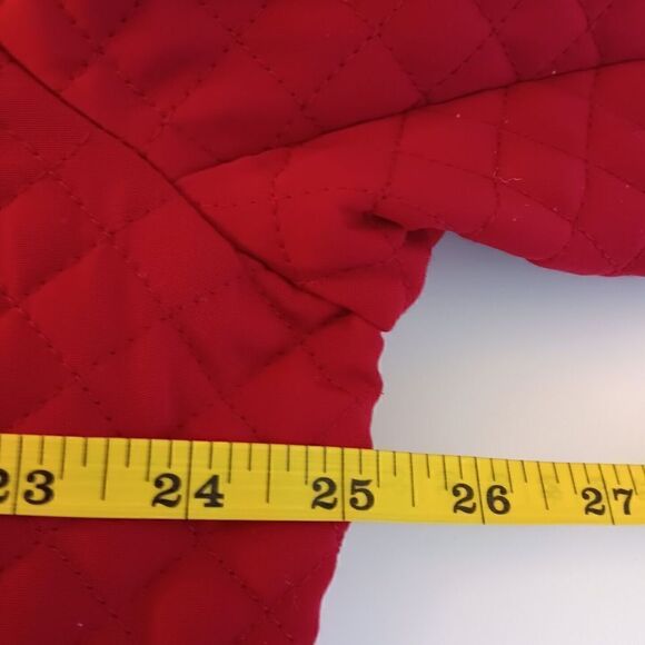 Preston & York Size XL Red Diamond Quilt Removeable Hooded Jacket - Picture 5 of 10